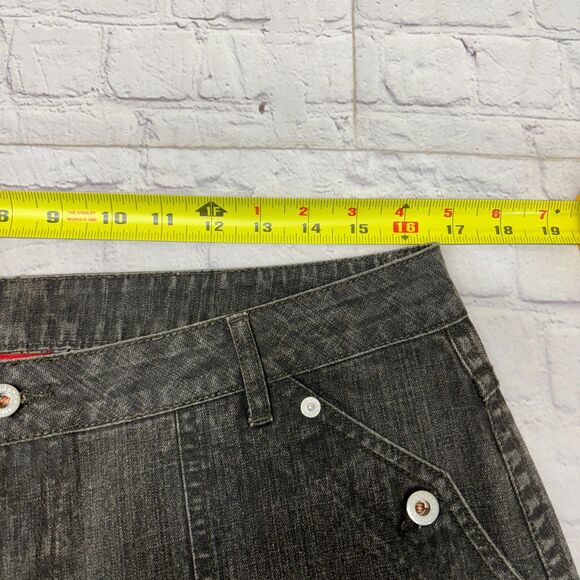 Sundance Women Utility Wide Leg Jeans Size 14 Gray Denim D046 -1 - Picture 4 of 16